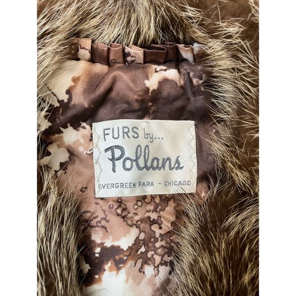 Vintage Furs by Pollans Mink Leatrim Race Collar Mid length Coat - Picture 9 of 13